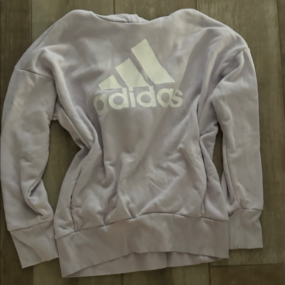 Adidas Women's Light Purple Crew Neck Sweater